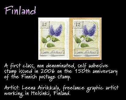 Finland lilac stamp