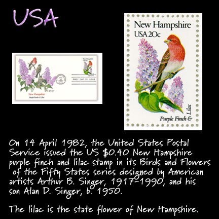 USA lilac stamp